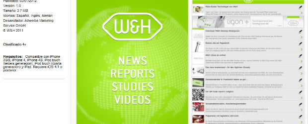 W&H lança nova app com informação dentária