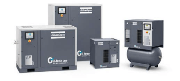 Atlas Copco redesenha gama de compressores de espiral