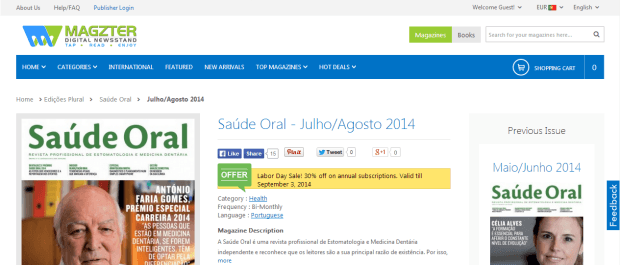 SAÚDE ORAL em formato digital na plataforma Magzter