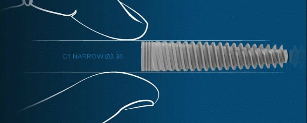 MIS lança nova plataforma estreita da linha de implantes C1