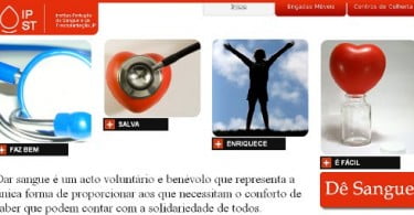 Site com horários e locais de colheita de sangue