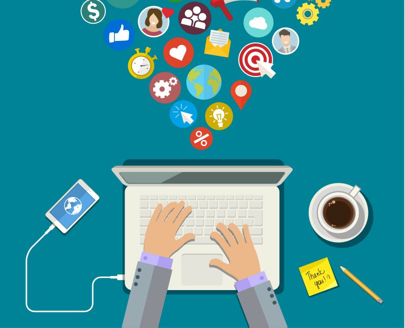 marketing digital ilustração