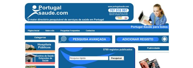 Lançado website para pesquisa de serviços de saúde