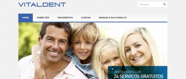 Vitaldent com novo site