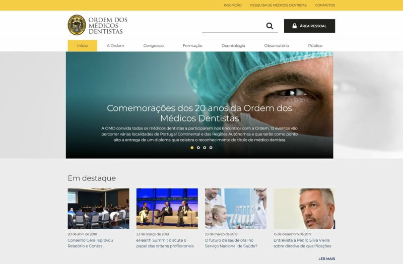 Ordem dos Médicos Dentistas lança novo site