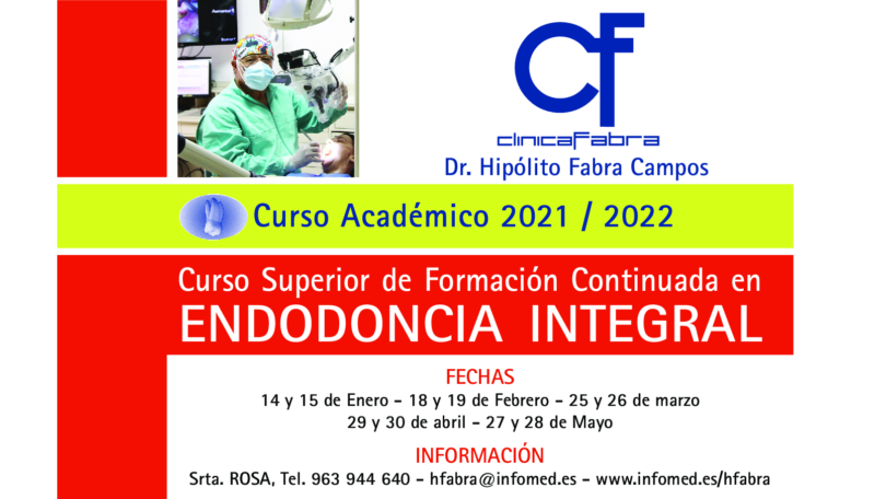 A edição 2021/2022 do “Curso Superior de Formación Continuada en Endodoncia Integral” já tem as inscrições abertas.