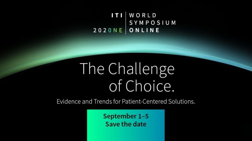 O evento online de implantologia ITI World Symposium 202ONE vai realizar-se de 1 a 5 de setembro deste ano.