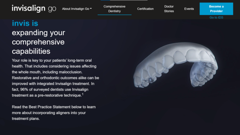A Align Technology anunciou o lançamento de uma nova secção no seu site para os médicos dentistas generalistas, aberta aos interessados.