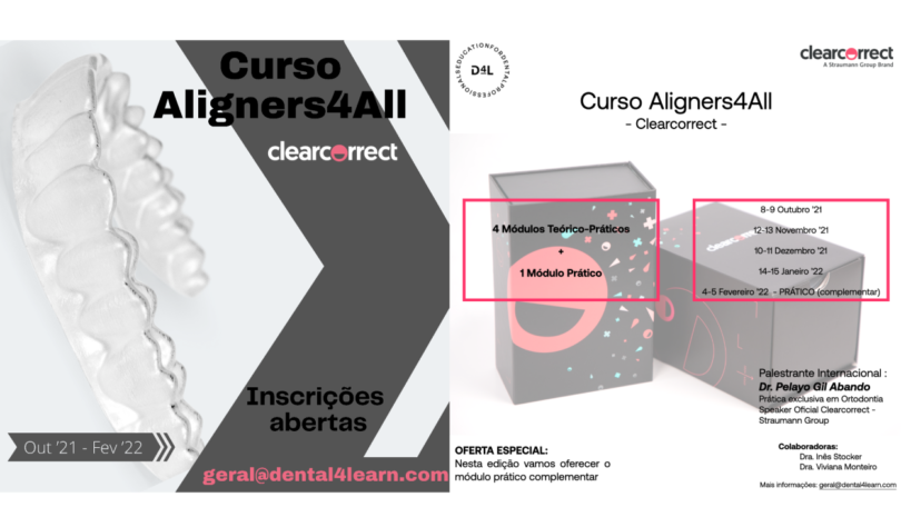 A Straumann Group, em parceria com a Dental4Learn, está a promover um curso dedicado aos seus alinhadores transparentes ClearCorrect.