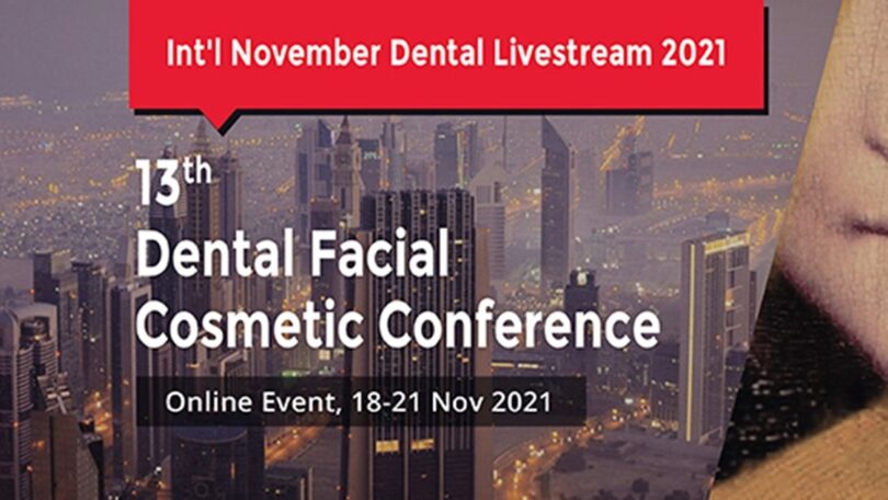 A 13ª edição da Dental Facial Cosmetic International Conference, conferência internacional de cosmética dentária, vai realizar-se online.