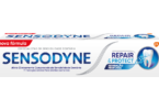 A nova fórmula da pasta Sensodyne Repair & Protect contém uma tecnologia que forma uma camada reparadora e protetora nos dentes.
